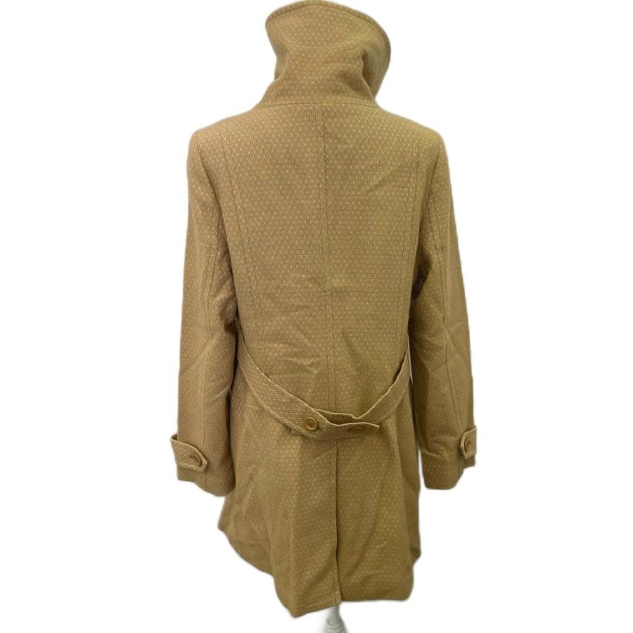 UNTITLED（アンタイトル） スタンドカラーコート ロング丈 ツイード