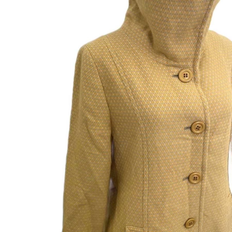 UNTITLED（アンタイトル） スタンドカラーコート ロング丈 ツイード