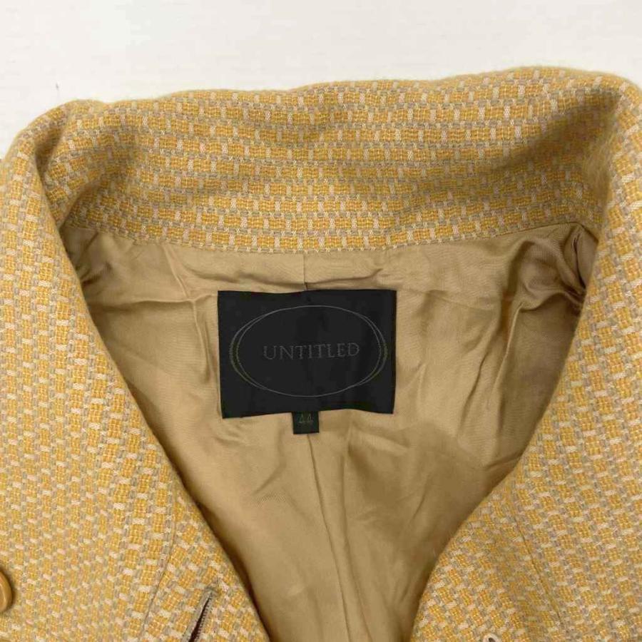 UNTITLED（アンタイトル） スタンドカラーコート ロング丈 ツイード