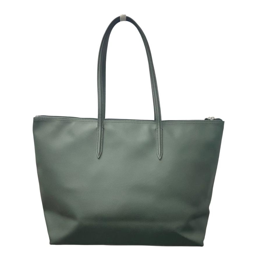 LACOSTE グリーン プチピケ ラージ トートバッグ LACOSTE トートバッグ L.12.12 プチピケ ラージ レディース