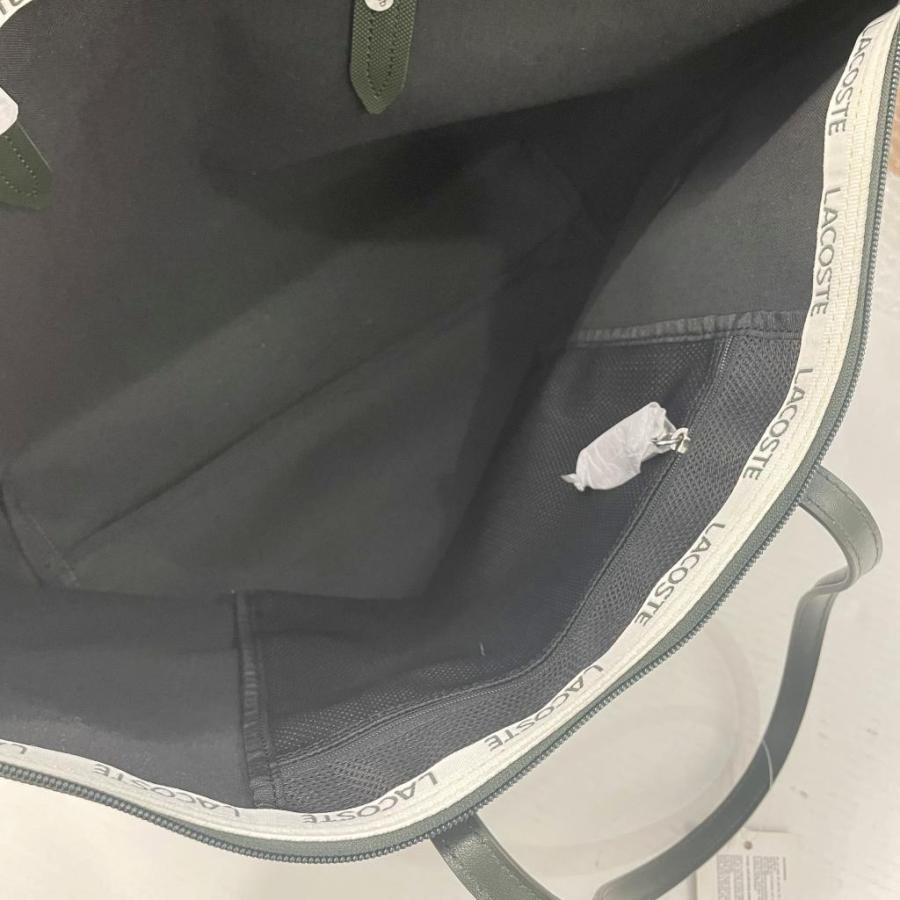 LACOSTE グリーン プチピケ ラージ トートバッグ LACOSTE 未使用品 ラコステ タグ付き プチピケ ラージ トート