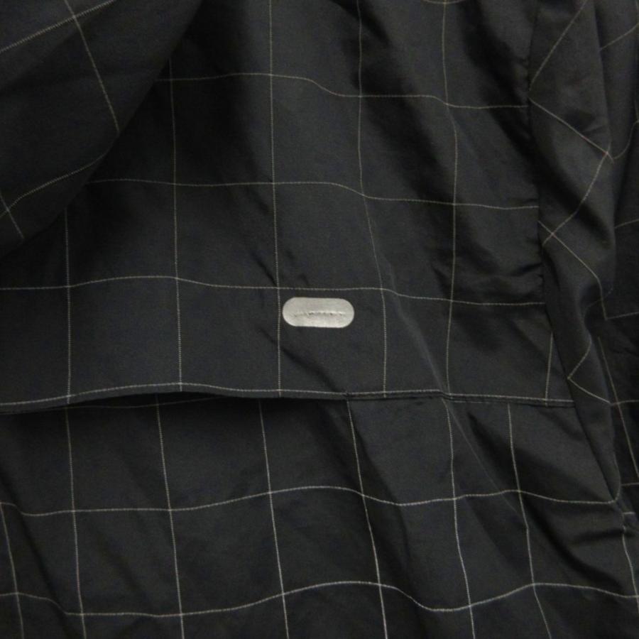 00s NIKE オンブレチェック ナイロンジャケット y2k ドローコード NIKE 00s y2k ナイロンジャケット ネイビー チェック 刺繍ロゴ