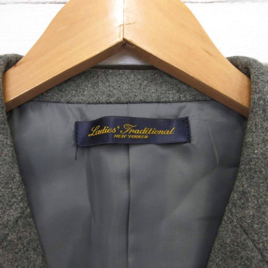 【ニューヨーカー】ウール混 ウィンドウチェック 金ボタン テーラードジャケット NEWYORKER - 【ニューヨーカー】ウール混 ウィンドウチェック 金