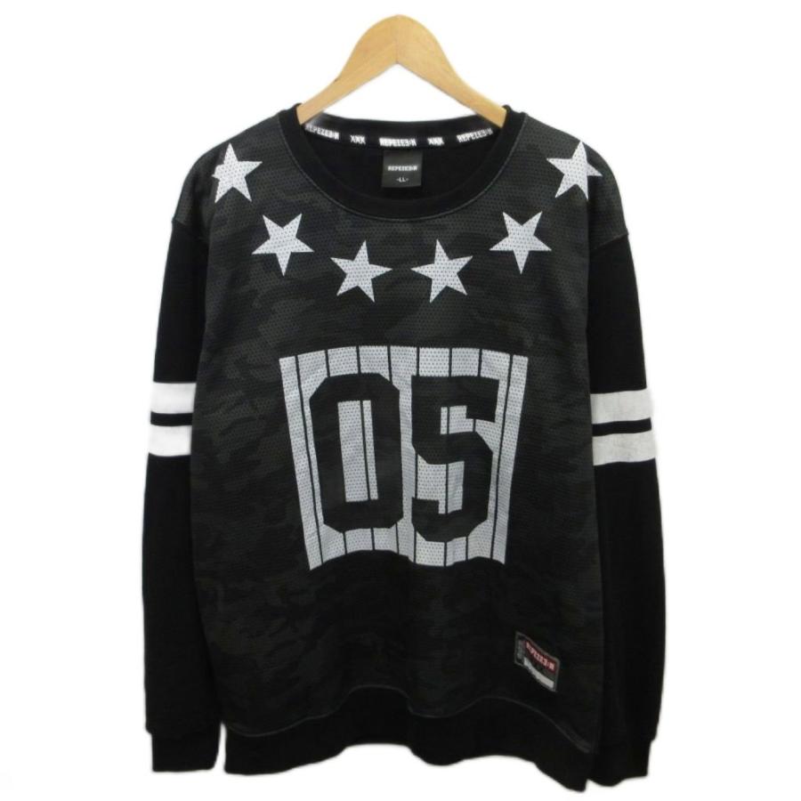 REPEZE3:N レペゼン トレーナー スウェット プリント メッシュ LL 黒