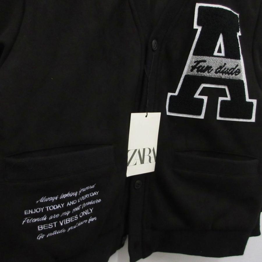 ZARA（ザラ） 未使用品 タグ付き ジャケット カーディガン パッチ 黒