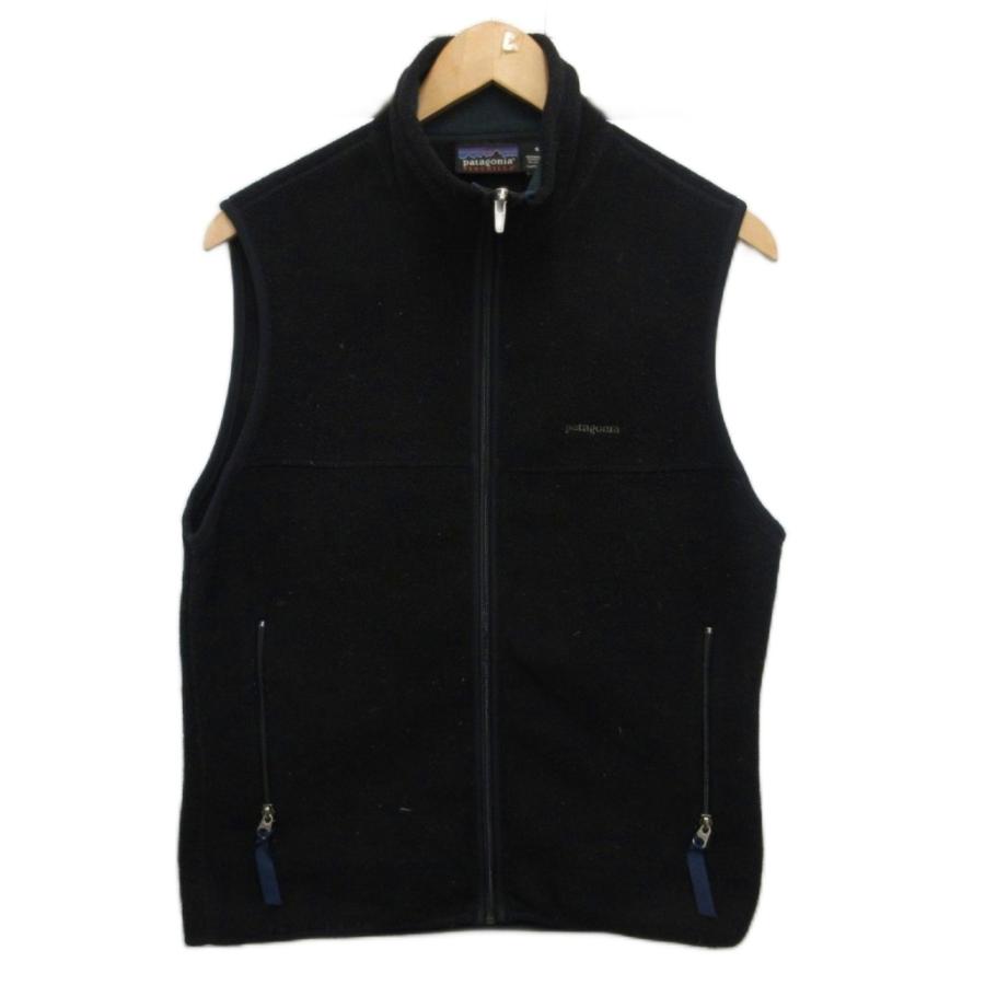 パタゴニア Patagonia 古着 90s シンチラ フリースベスト USA製 S 黒 
