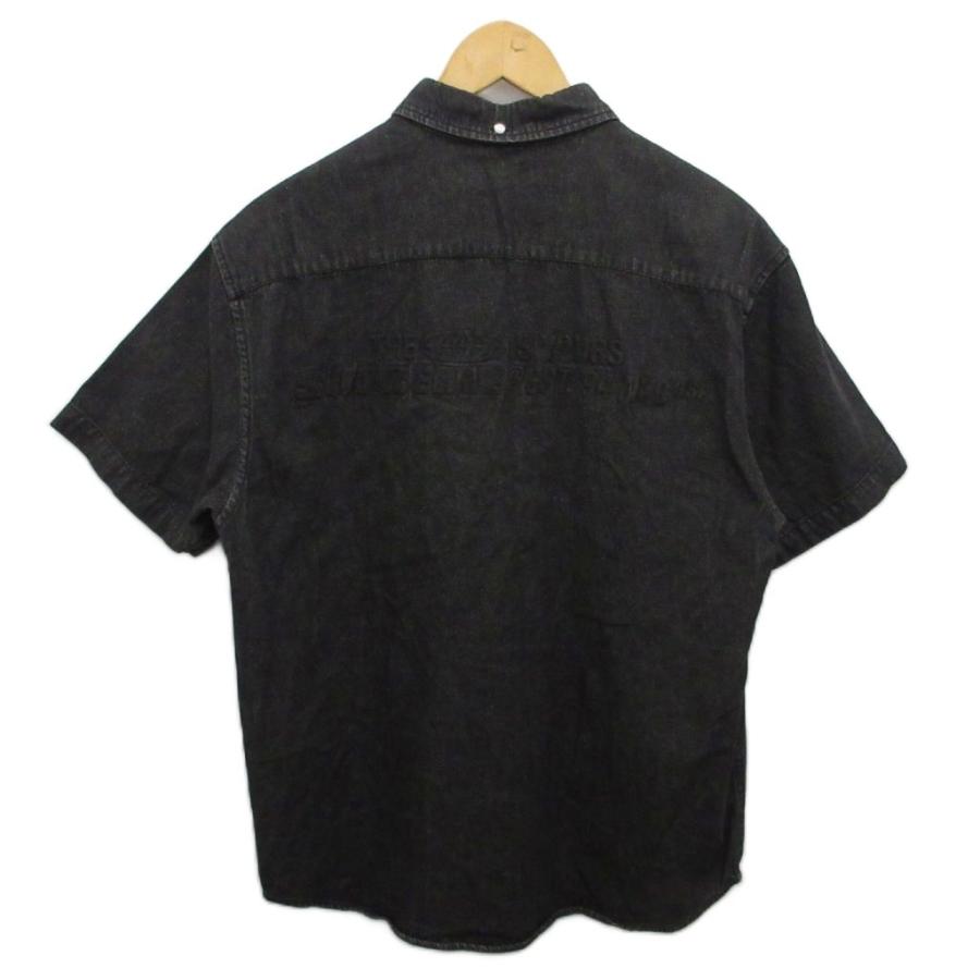 【中古】シュプリーム 美品 21SS Embossed Denim S/S Shirt デニムボタンダウンシャツ BDシャツ 半袖 プリント S Supreme（シュプリーム） 美品 21SS Embossed Denim S/S Shirt デニム