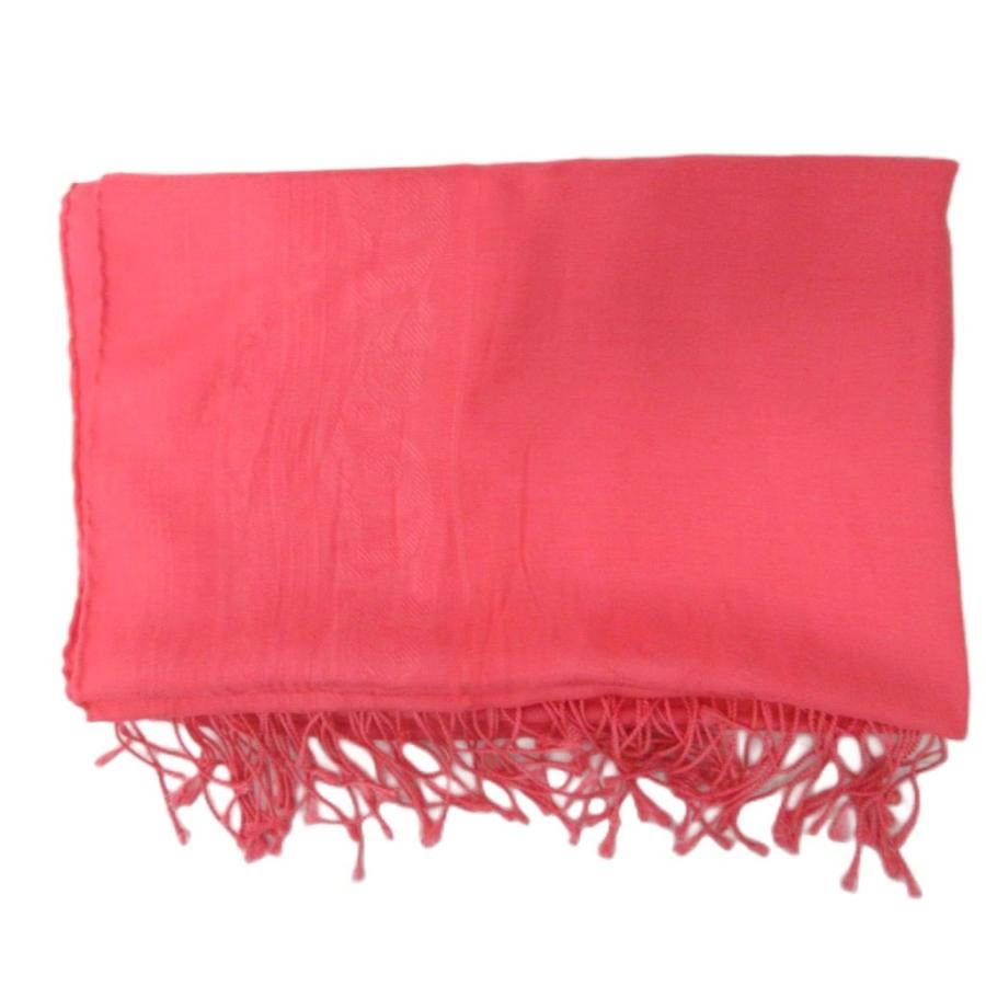 LOEWE（ロエベ） 美品 マフラー ストール 総柄 フリンジ 絹 シルク