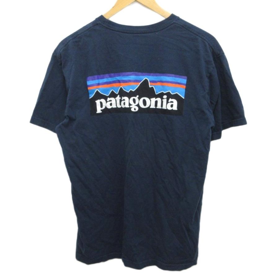 パタゴニア　定番ボックスロゴ　Tシャツ　ネイビー　新品タグ付き パタゴニア Patagonia Tシャツ カットソー 半袖 ボックスロゴ プリント