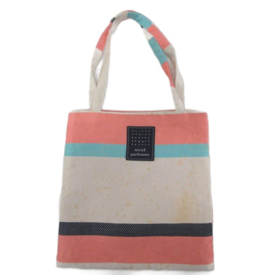 ミナペルホネン mina perhonen multi stripe ミニトートバッグ 