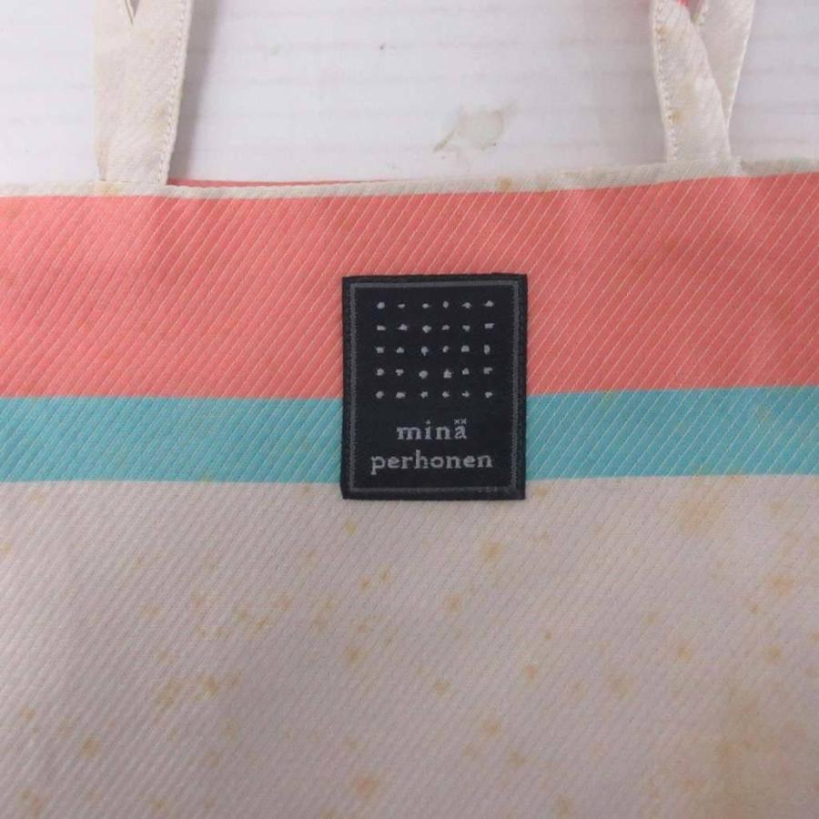 ミナペルホネン mina perhonen multi stripe ミニトートバッグ 