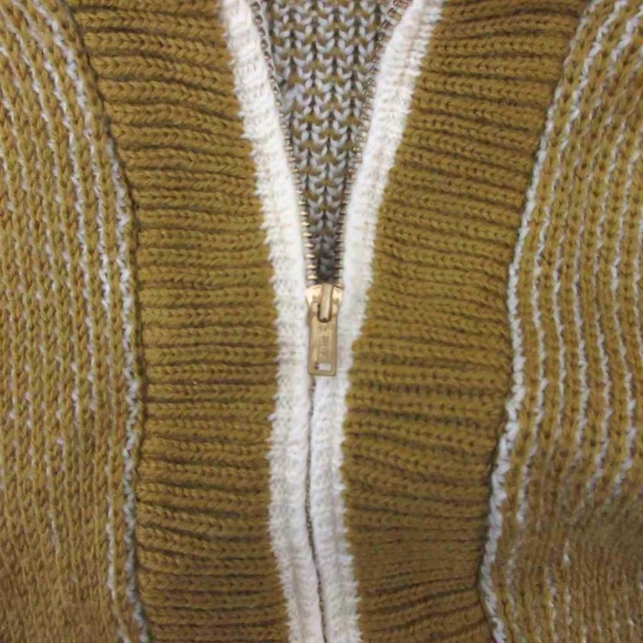 【中古】50s 60s ヴィンテージ 古着 SKM PENGUIN カーディガン  ジップアップ ニット ローゲージ ジャケット L 黄 50s 60s ヴィンテージ 古着 SKM PENGUIN カーディガン ジップアップ