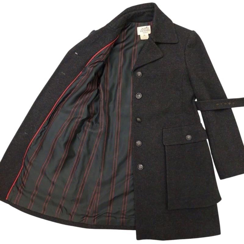 HERMES（エルメス） ヴィンテージ 90s ベルテッド ウールコート