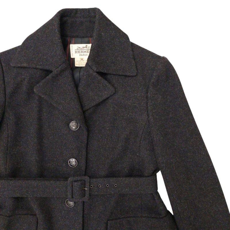 HERMES（エルメス） ヴィンテージ 90s ベルテッド ウールコート