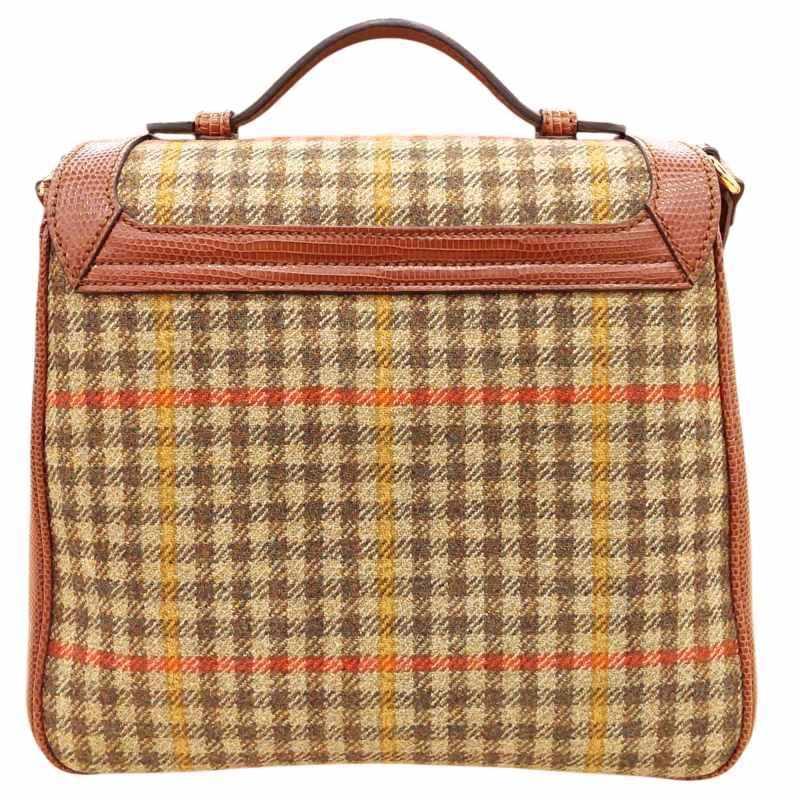 【中古】グッチ ブラウンリザード×ファブリック 2WAY メッセンジャーバッグ ショルダーバッグ ハンドバッグ GUCCI（グッチ） 希少 美品 ブラウンリザード×ファブリック 2WAY