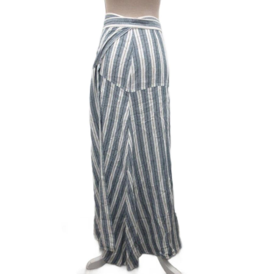 25年販売中　未使用　na.e 定価23,100円ストライプラップスカート エストネーション ESTNATION ラップスカート 巻きスカート マキシ