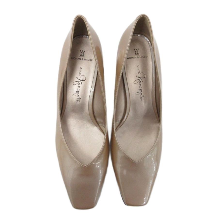 GINZA Kanematsu（銀座かねまつ） 未使用品 パンプス ヒール スクエア