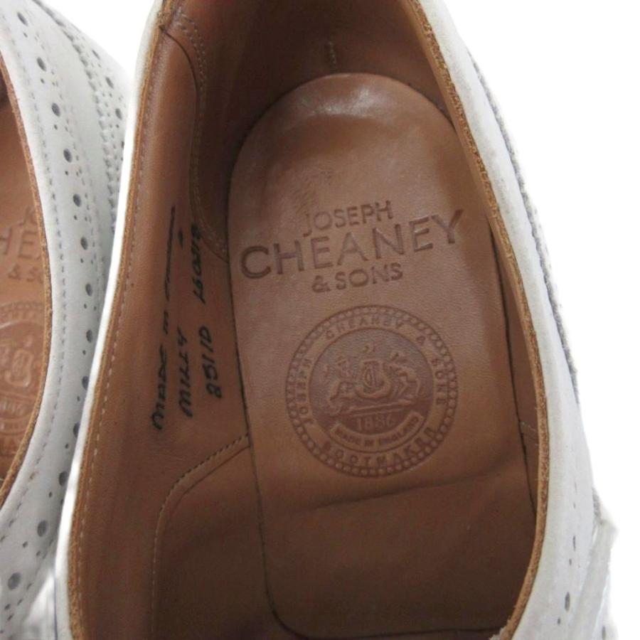 チーニー CHEANEY ドレスシューズ ウィングチップ 靴 白 ホワイト 4 約