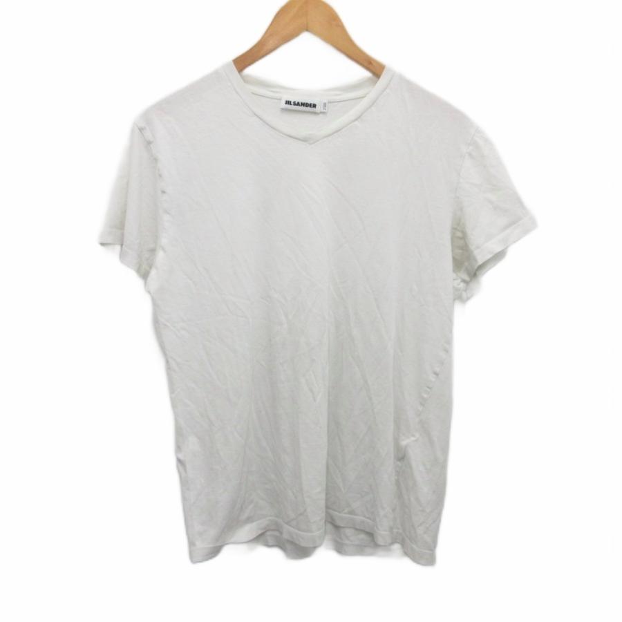 ジルサンダー JIL SANDER Tシャツ カットソー Vネック 半袖 白