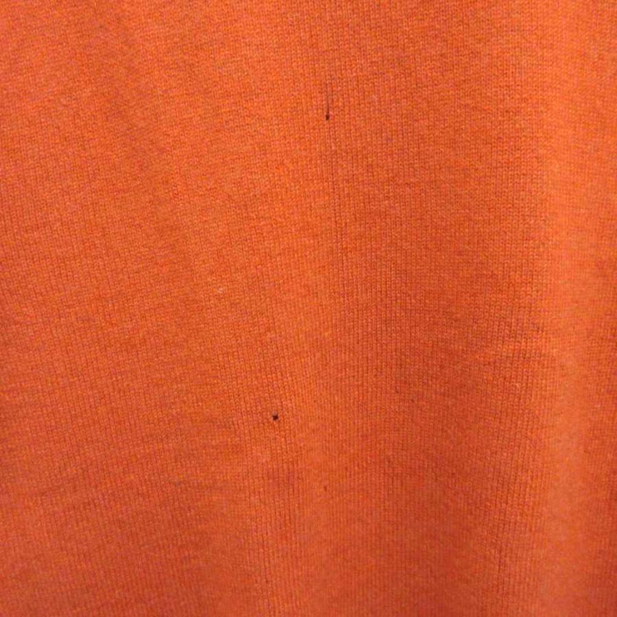 美品　loropiana ロロピアーナ　カシミヤ　パーカー　ボーダー　オレンジ ロロピアーナ Loro Piana カシミヤ100％ セーター ニット オレンジ 46
