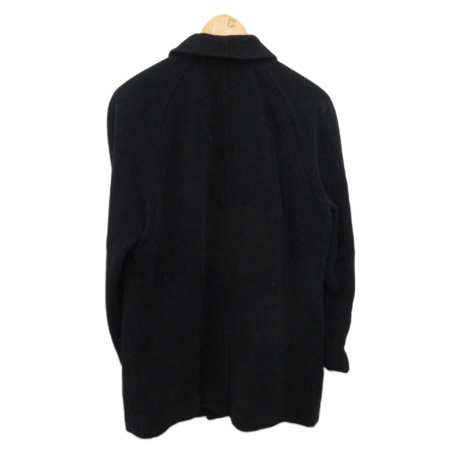 ダーバン DURBAN ステンカラーコート ジャケット アンゴラ混 黒