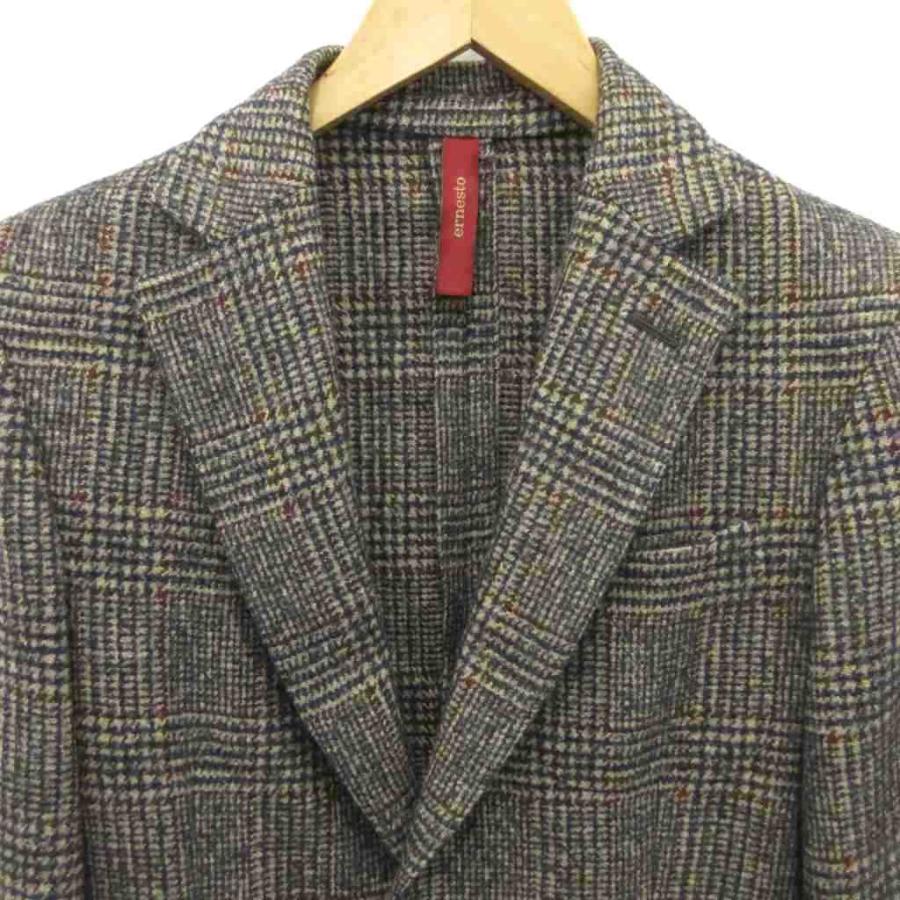 エルネスト ELNEST 美品 テーラードジャケット ブレザー チェック