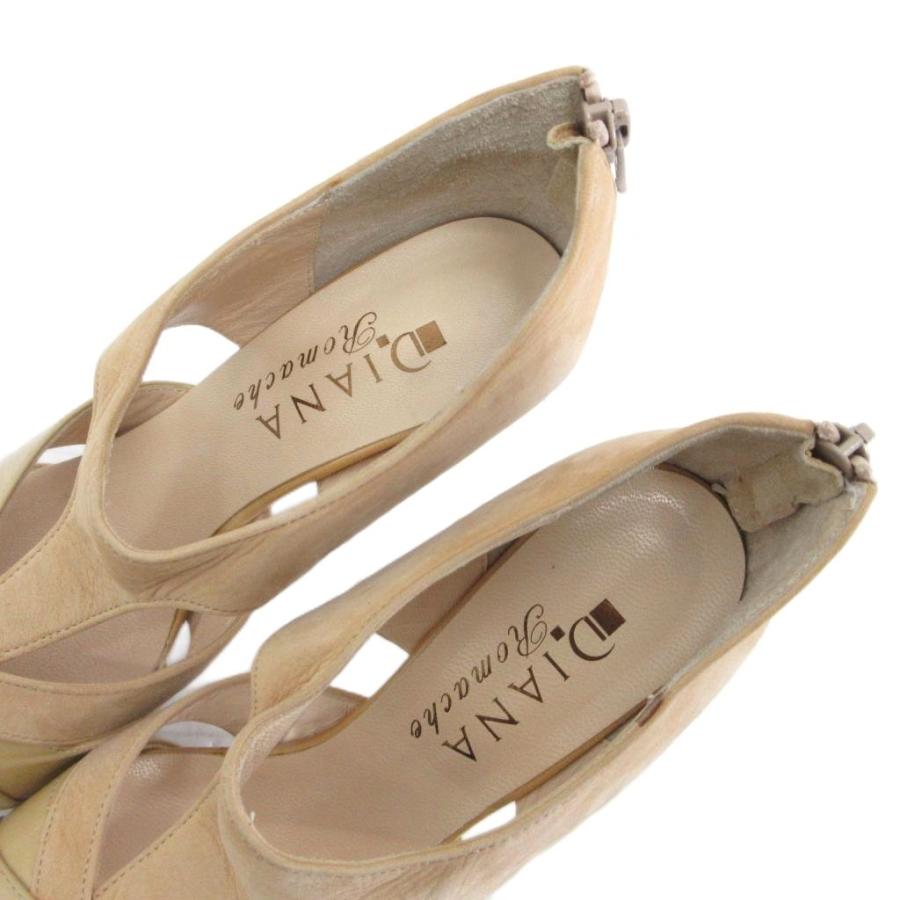 DIANA（ダイアナ） エナメルサンダル ハイヒール チャンキーヒール