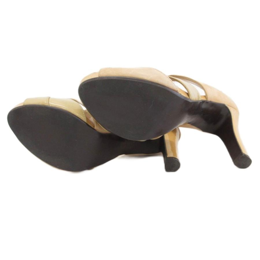 DIANA（ダイアナ） エナメルサンダル ハイヒール チャンキーヒール