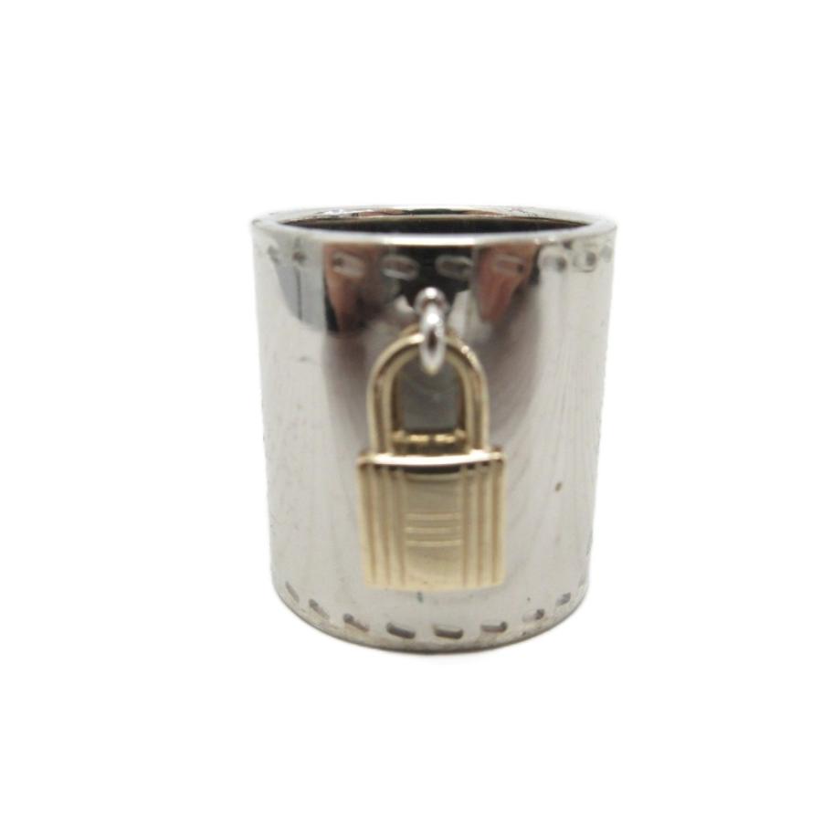 HERMES（エルメス） スカーフリング カデナ ロック チャーム シルバー