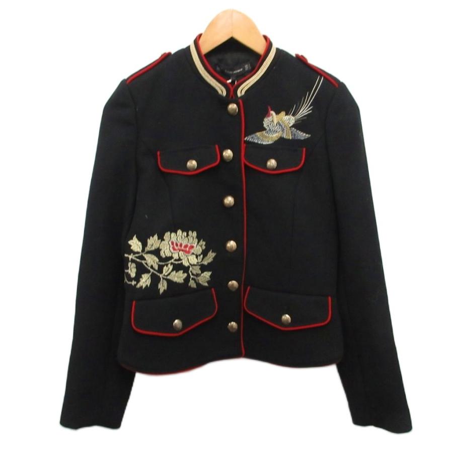 [ZARA MAN] ゴールド刺繍 シャイニーナポレオンジャケット 52 金 ZARA MAN] ゴールド刺繍 シャイニーナポレオンジャケット 52 金