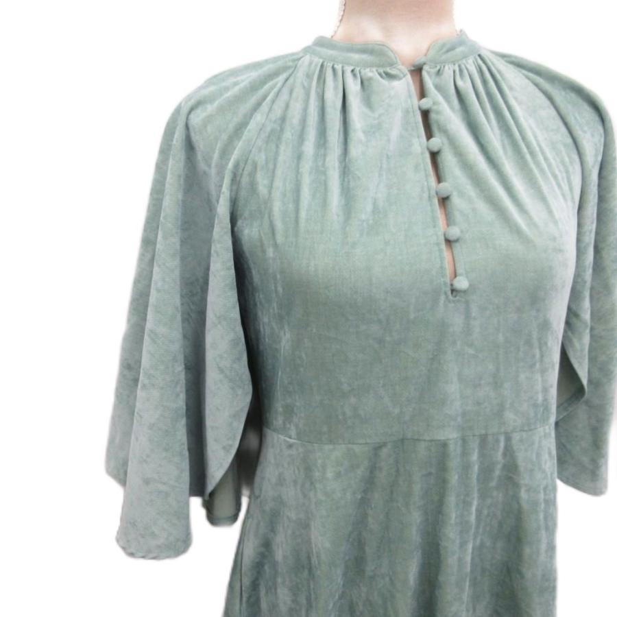 【新品未使用タグ付き】ツルバイマリコオイカワ Vネックプリーツワンピース ツルバイマリコオイカワ TSURU by MARIKO OIKAWA ワンピース 半袖