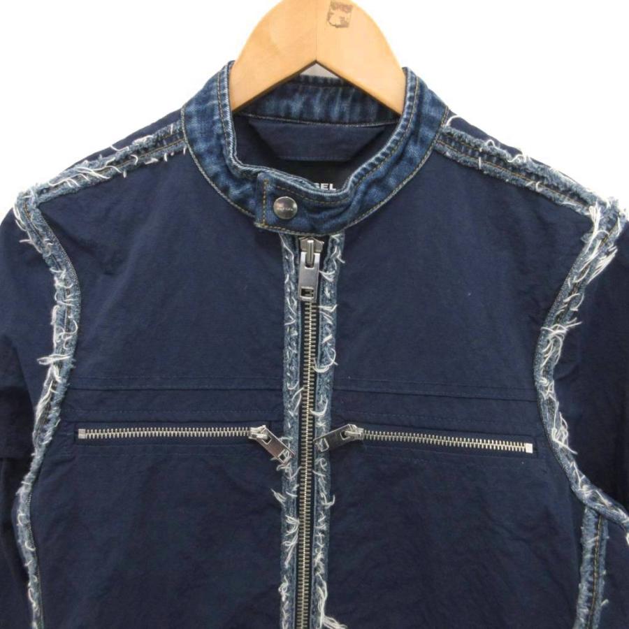 【美品 希少】DIESEL ジャケット リング クロップド ネイビー Y2K 2000s Y2K オールド OLD GAP ナイロン スウィングトップ ジャケット