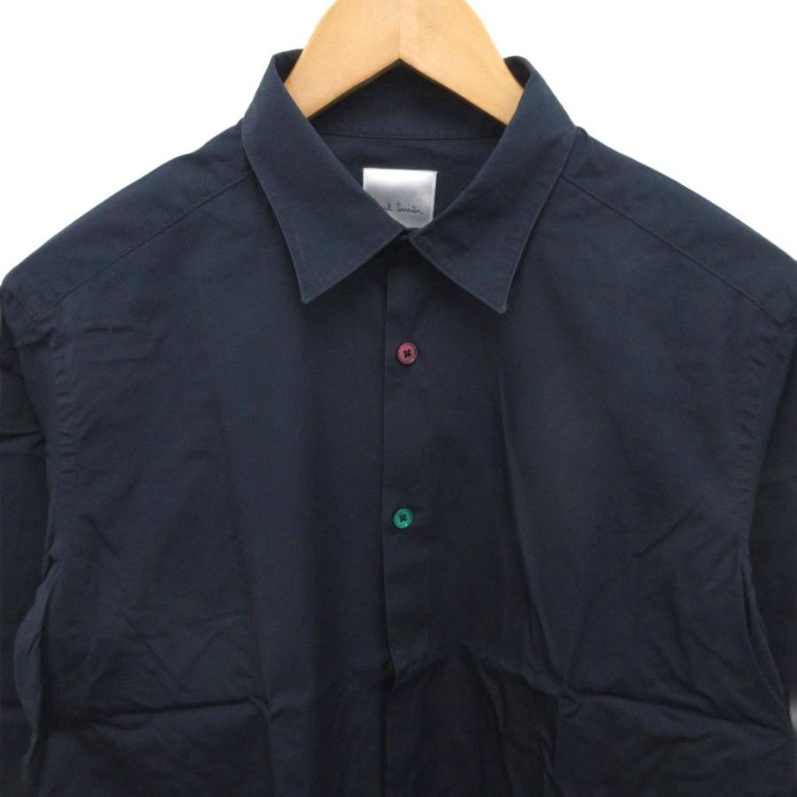 現行タグ　Paul Smith ポロシャツ　マルチカラーストライプ　XL 黒 アーティストストライプ ポロシャツ（ネイビー） ｜ポール・スミス