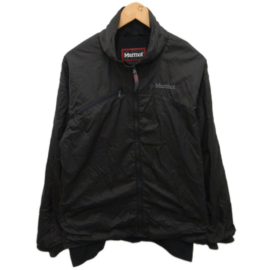 マーモット MARMOT ナイロンジャケット ブルゾン 裏フリース M 黒