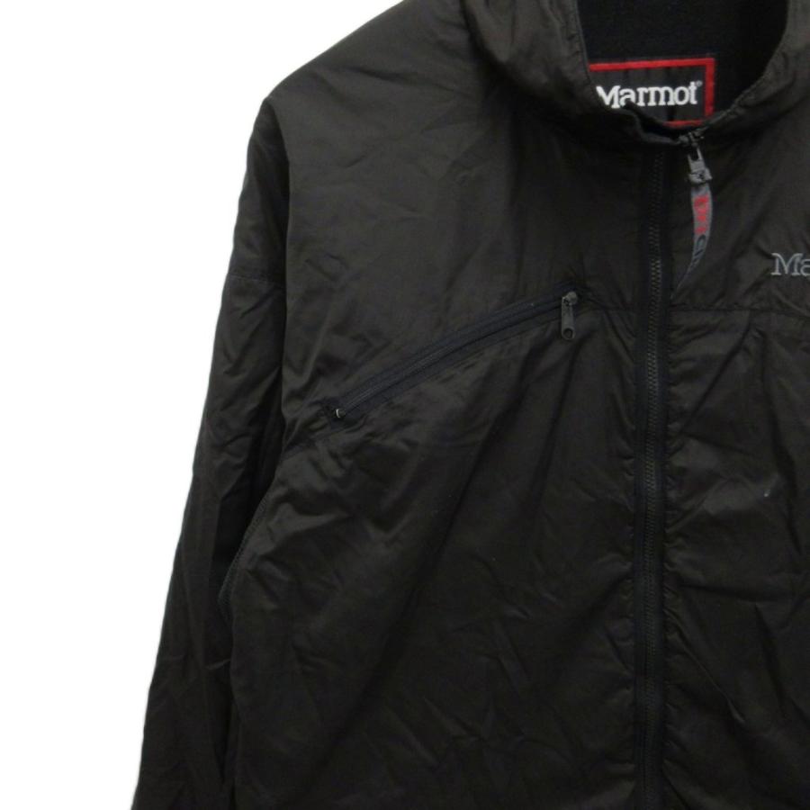 マーモット MARMOT ナイロンジャケット ブルゾン 裏フリース M 黒