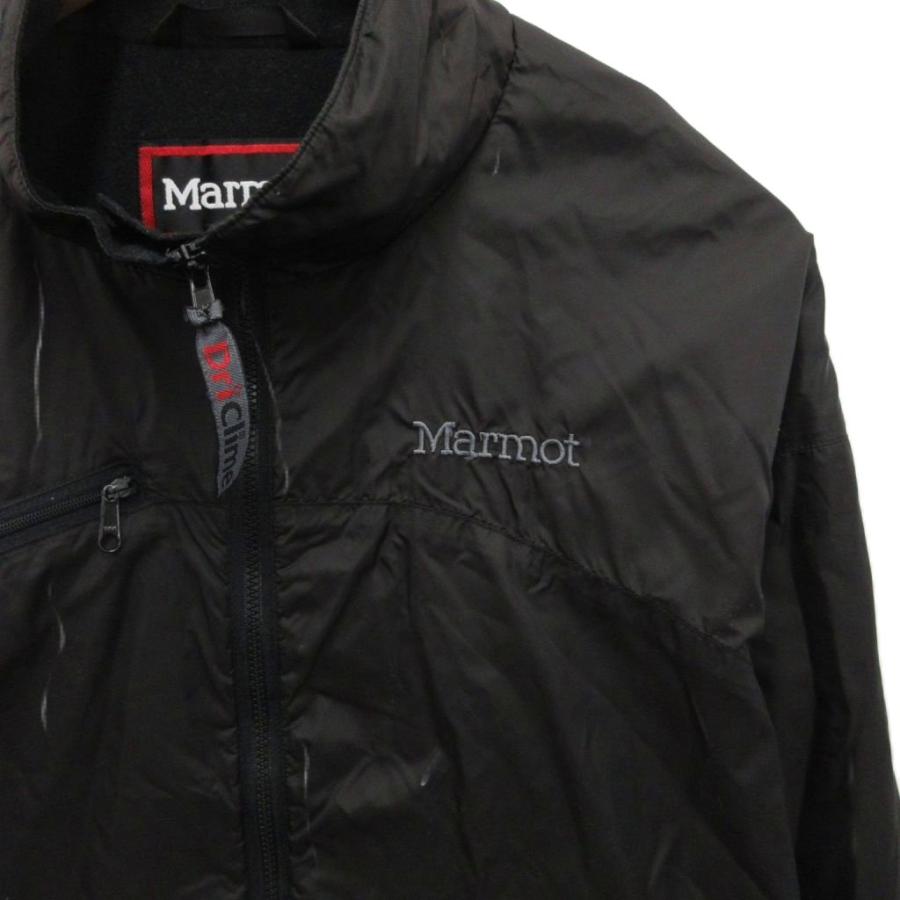マーモット MARMOT ナイロンジャケット ブルゾン 裏フリース M 黒