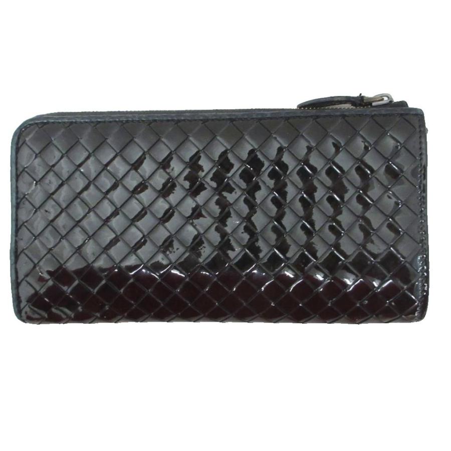 【使用感少】ボッテガヴェネタ イントレチャート 長財布 ジップ 小銭入れ付き 茶 使用感少】ボッテガヴェネタ イントレチャート 長財布 ジップ 小銭入れ