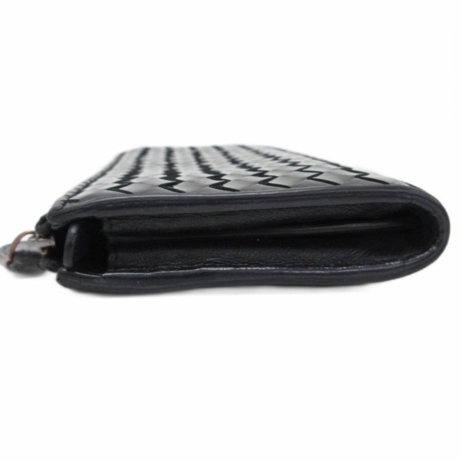 【使用感少】ボッテガヴェネタ イントレチャート 長財布 ジップ 小銭入れ付き 茶 使用感少】ボッテガヴェネタ イントレチャート 長財布 ジップ 小銭入れ