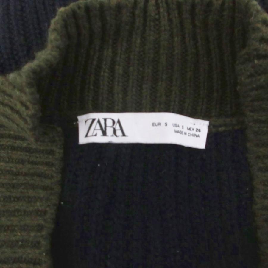 新品★ZARA ザラ オーバーサイズ ウール カーディガン ZARA（ザラ） カーディガン オーバーサイズ ローゲージ S 緑 グリーン