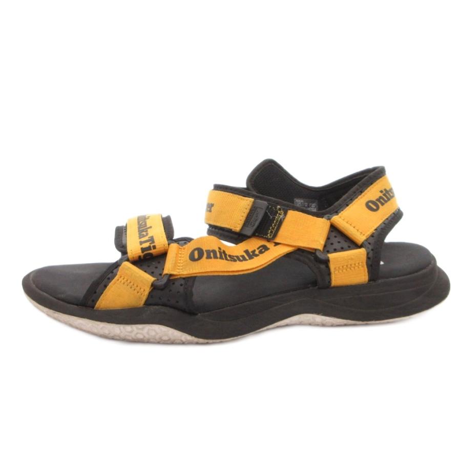 Onitsuka Tiger（オニツカタイガー） サンダル ロゴ ベルクロ 28cm 黒