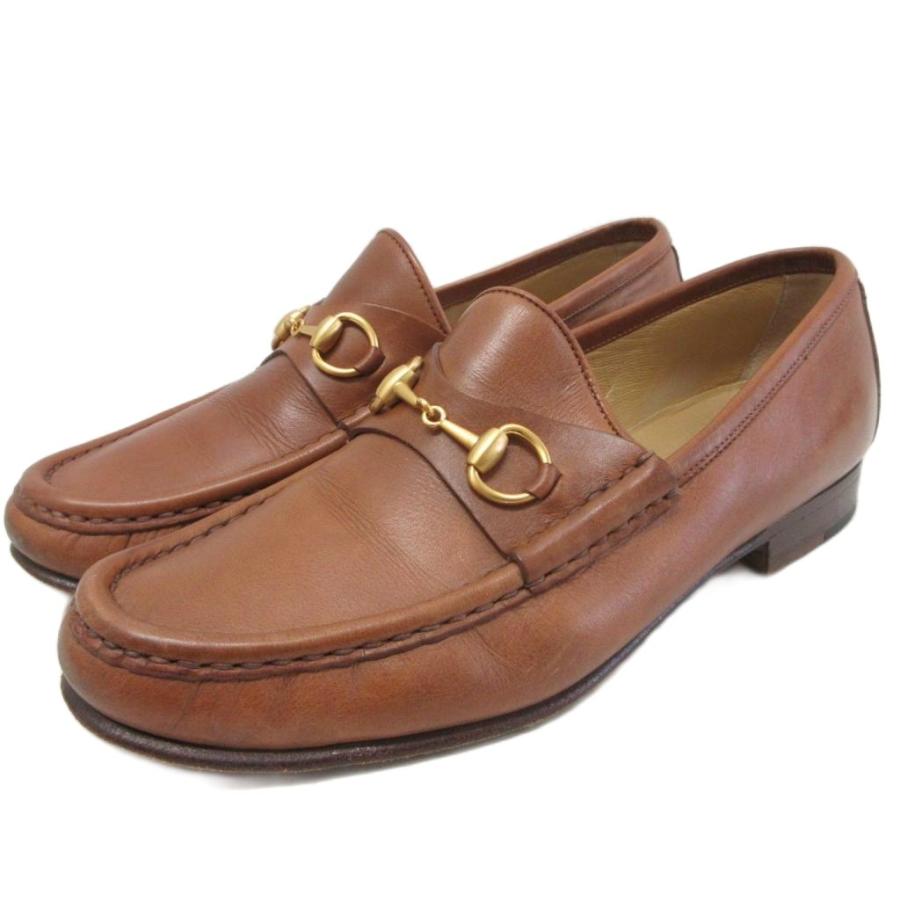 GUCCI（グッチ） ホースビットローファー 革靴 スリッポン ゴールド