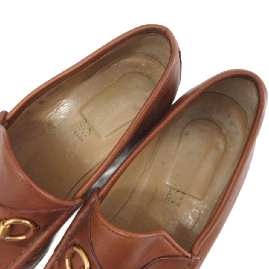 GUCCI（グッチ） ホースビットローファー 革靴 スリッポン ゴールド