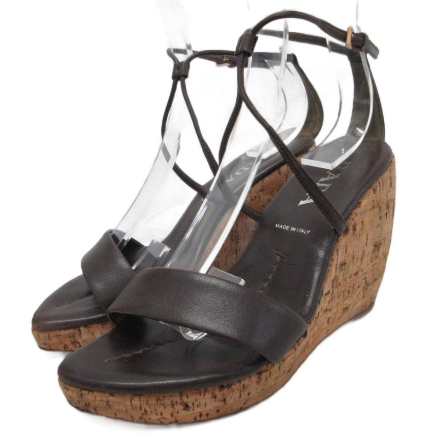 PRADA（プラダ） ストラップサンダル ミュール ウェッジソール コルク 
