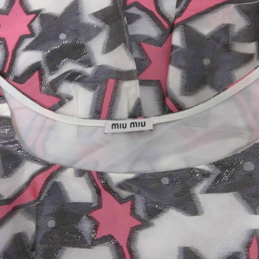 MIU MIU ピンク ノースリーブ チュニック MIU MIU ピンク ノースリーブ チュニック 【公式通販】