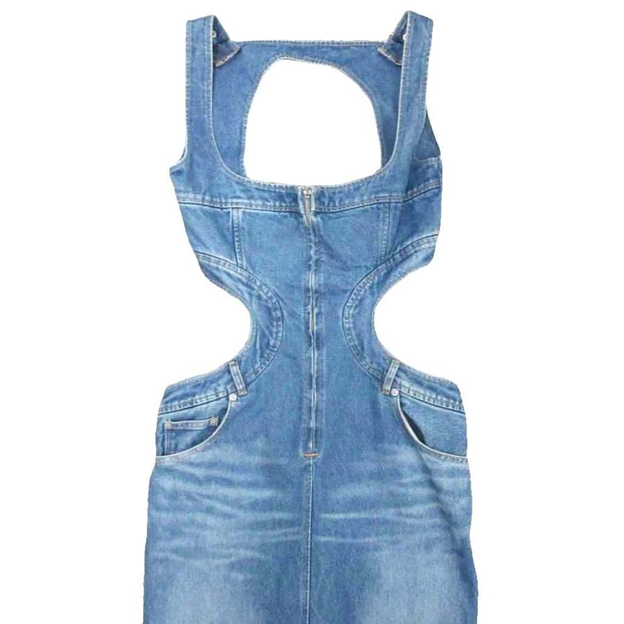 フェティコ FETICO SQUARE-NECK BUSTIER DENIM DRESS デニムドレス