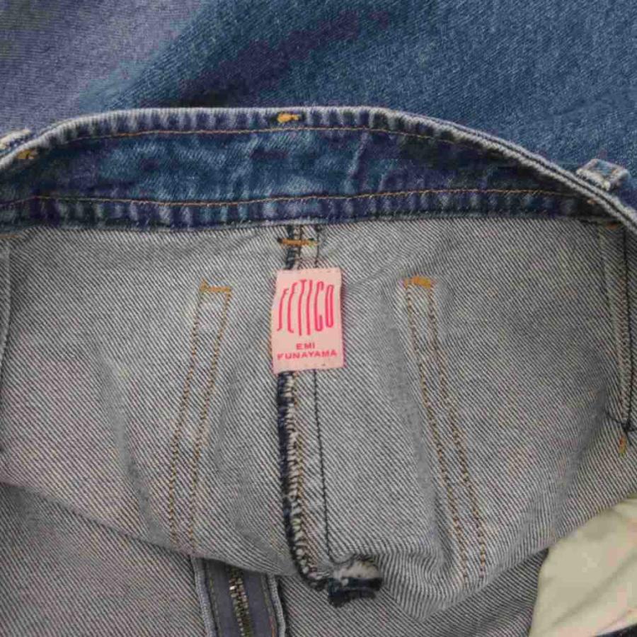 フェティコ FETICO SQUARE-NECK BUSTIER DENIM DRESS デニムドレス