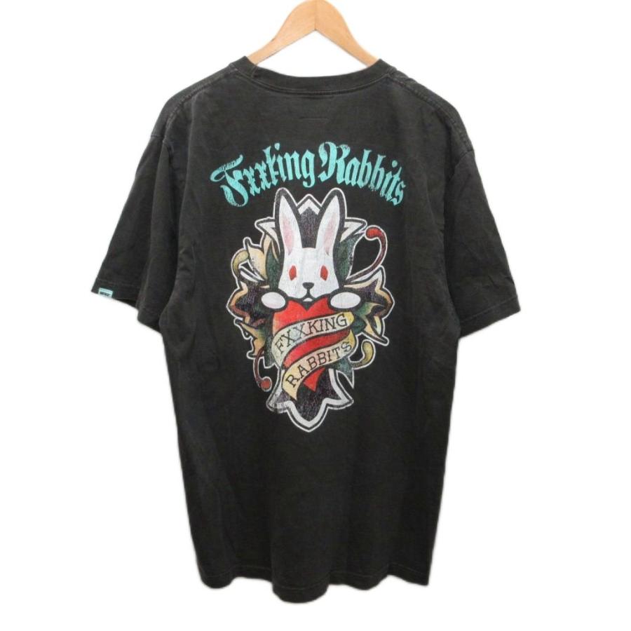 FR2 沖縄限定 Tシャツ 半袖 バッグプリント グレー系 ブラック L