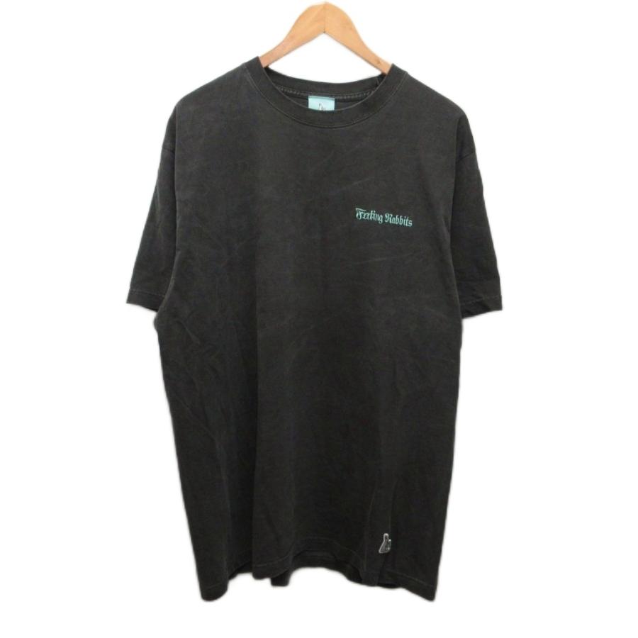 FR2 沖縄限定 Tシャツ 半袖 バッグプリント グレー系 ブラック L