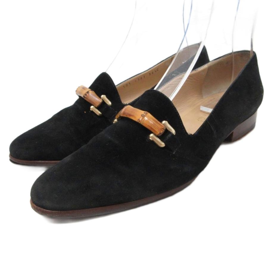 GUCCI（グッチ） バンブー モチーフ スエードローファー スリッポン