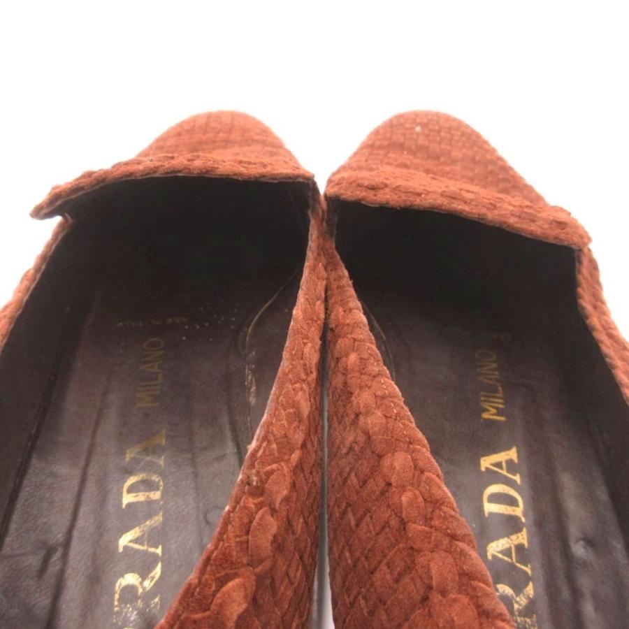 PRADA（プラダ） ローファー フラットパンプス メッシュレザー 